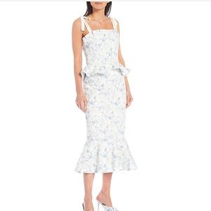 Antonio Melani blue and white pattern dress